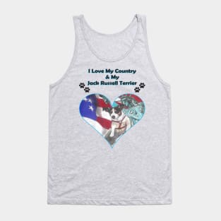 I Love My Country My Jack Russell Terrier Patriotic Tee Tank Top